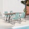 Armen Living Koala and Shasta 5 Piece Outdoor Patio Dining Set in Light Eucalyptus Wood and Wasabi Rope 840254336407 - alternate 10